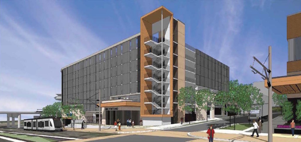 Rendering of the PDC parking garage.